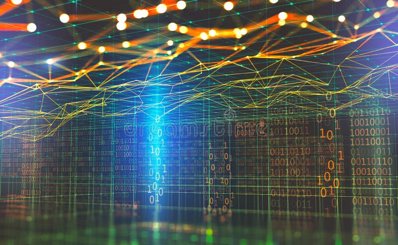 Groot gegevens mondiaal net Blockchain 3D Illustratie Neurale netwerken en kunstmatige intelligentie Abstracte technologische cyb royalty-vrije illustratie Groot gegevens mondiaal net Blockchain 3D Illustratie Neurale netwerken en kunstmatige intelligentie Abstracte technologische cyb royalty-vrije illustratie