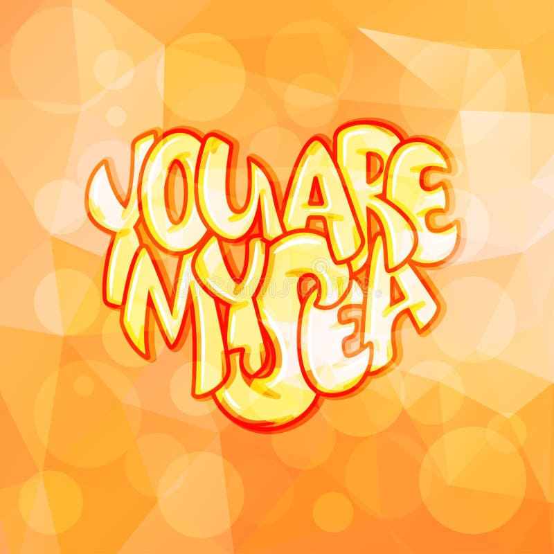 Groot hart met het van letters voorzien - u bent mijn overzees, typografieaffiche voor Valentijnskaartendag, kaarten, drukken royalty-vrije illustratie Groot hart met het van letters voorzien - u bent mijn overzees, typografieaffiche voor Valentijnskaartendag, kaarten, drukken royalty-vrije illustratie