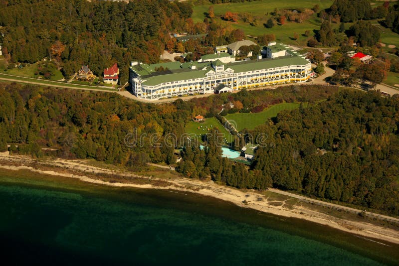 Groot hotel, mackinac eiland Michigan royalty-vrije stock fotografie Groot hotel, mackinac eiland Michigan royalty-vrije stock fotografie