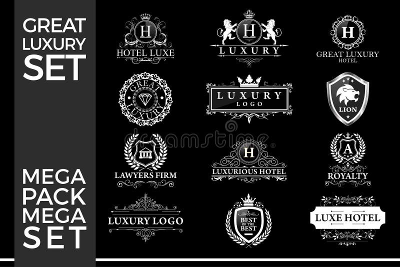 Groot Luxereeks, Koninklijke en Elegante Logo Template Vector Design