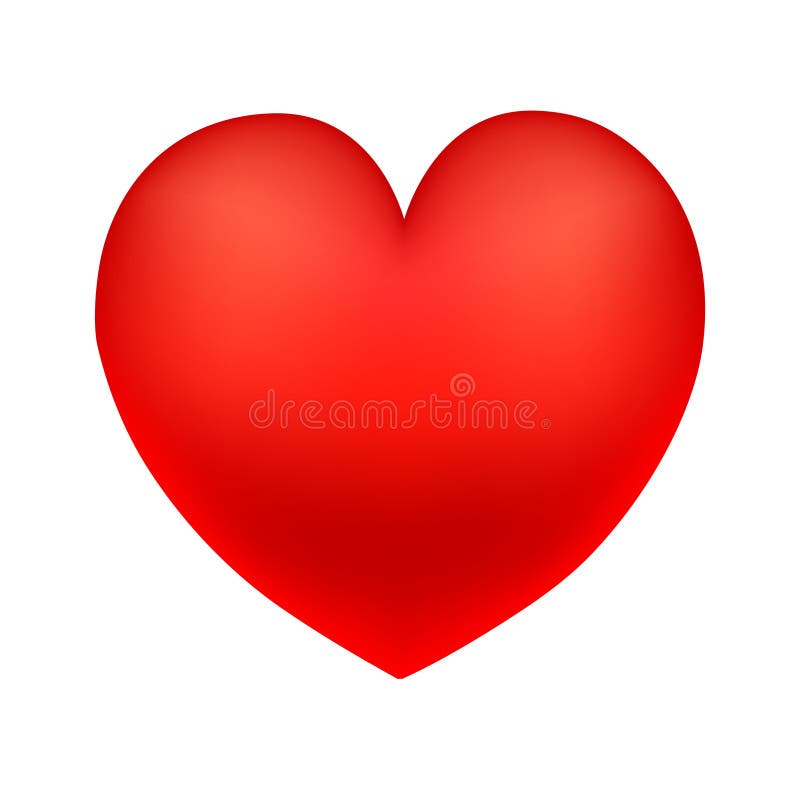 Jeugd einde Vluchtig Groot rood hart vector illustratie. Illustration of verloop - 12838177