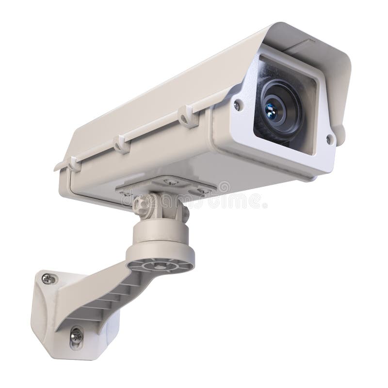 Groot verkeerscamera geïsoleerd op witte achtergrond vector illustratie