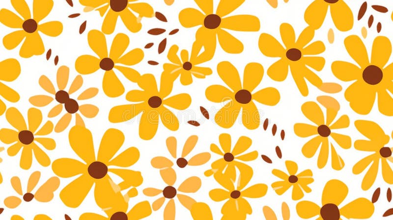 Tipar fără sudură floarea margaretă. fond floral desenat cu mâna drăguță royalty free illustration