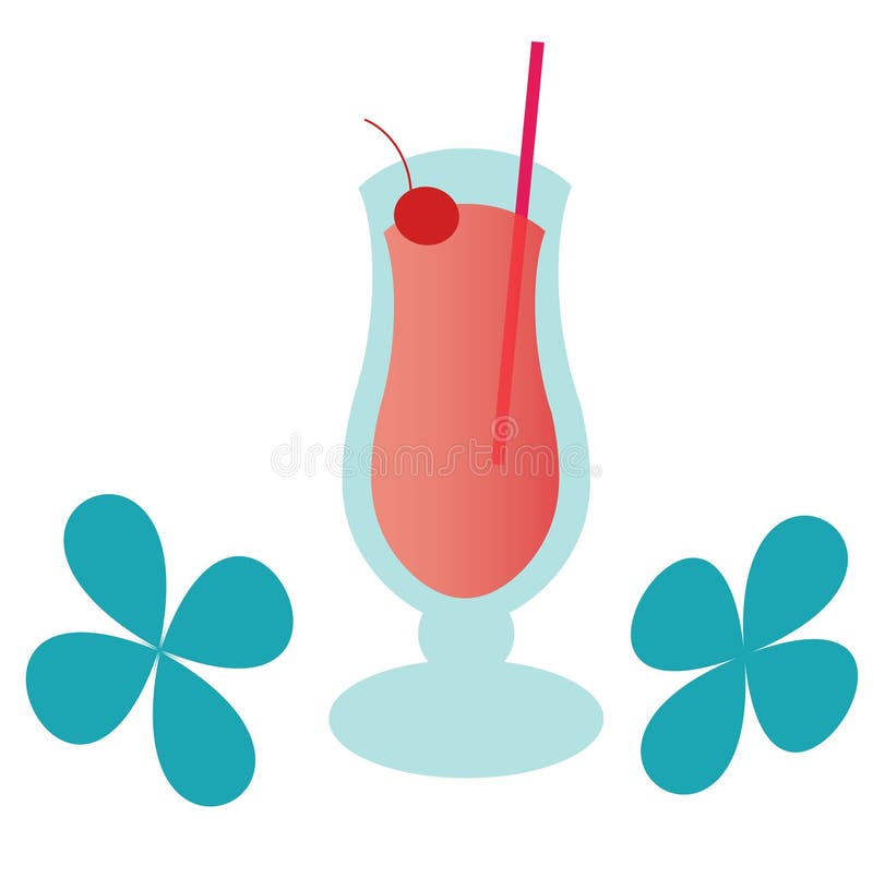 Groovy Strawberry Daiquiri - Illustration Stock Illustration