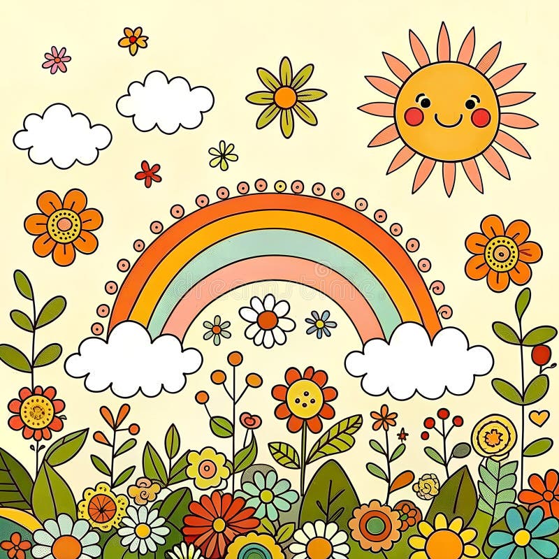 Rainbow Sunshine Sunflower Vintage Tee Rainbow Sunshine Sunflower Vintage Tee