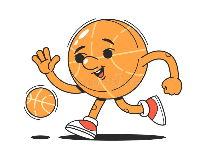Groovy szybko biegnie w koszykówce ilustracji