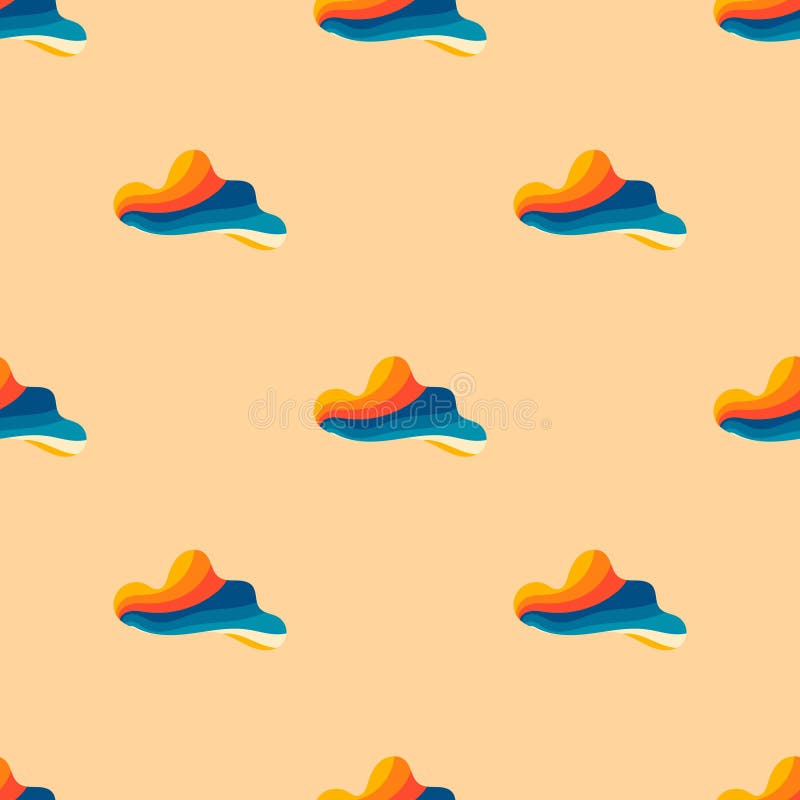Groovy trippy pattern in retro 70s style, groovy hippie backgrounds, psychedelic, rainbow vector illustration