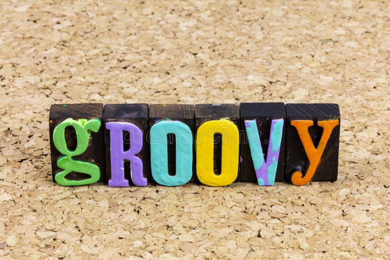 Groovy vintage retro happy hippie design style good idea enjoy music stock photography Groovy vintage retro happy hippie design style good idea enjoy music stock photography