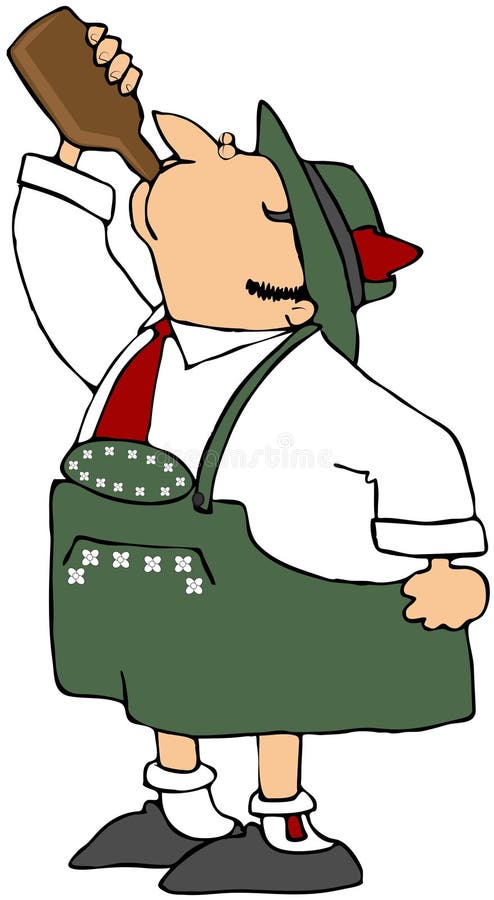 Gros buveur de bière d'Oktoberfest illustration de vecteur Gros buveur de bière d'Oktoberfest illustration de vecteur