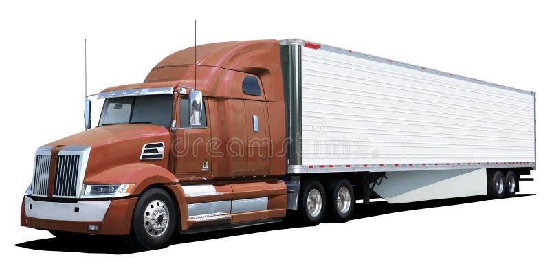 Gros Camion Américain Western Star Avec Cabine Rose. Image stock - Image du  commercial, fret: 213081775
