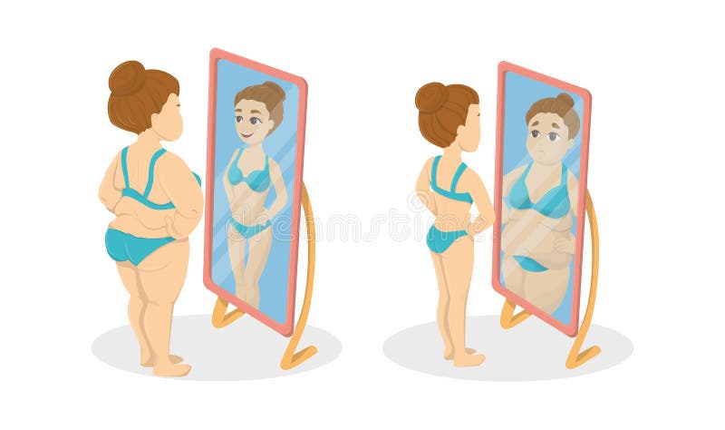 Gros et maigre illustration stock Gros et maigre illustration stock