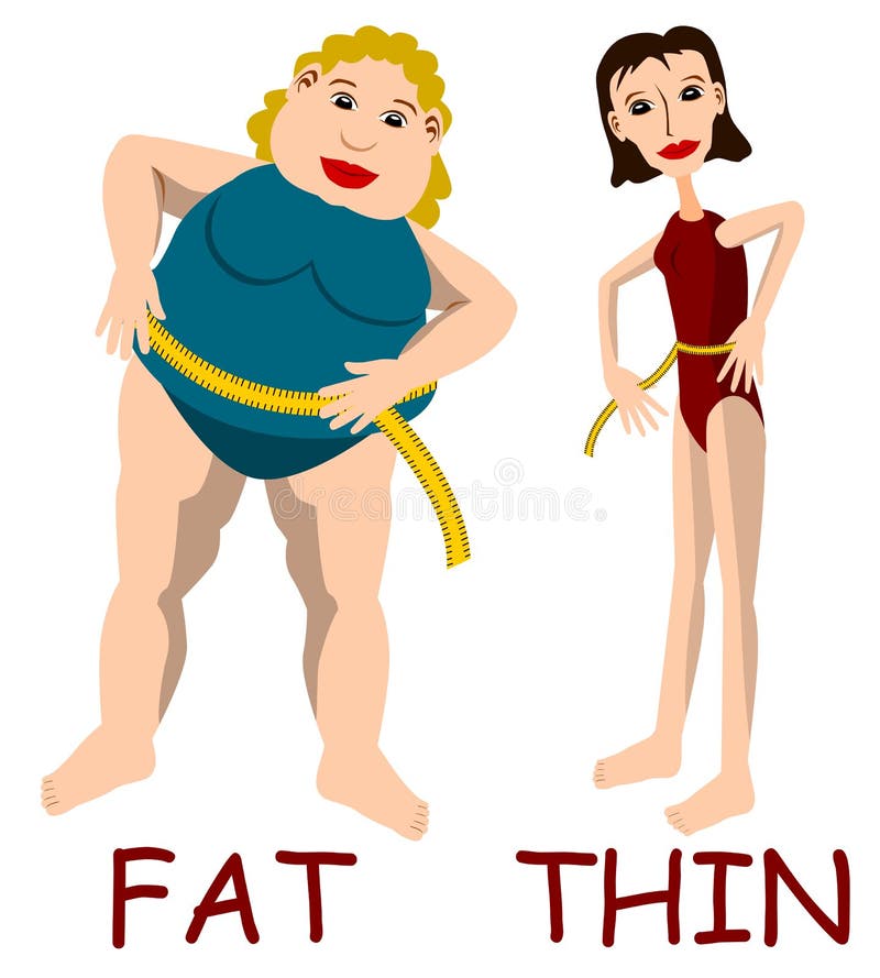 Gros et mince illustration stock. Illustration du 16082844