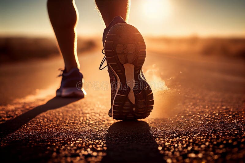 Gros Pieds Du Coureur Dans L'air De Lumière Du Soleil Générative Ai  Illustration Stock - Illustration du pied, pattes: 279486302