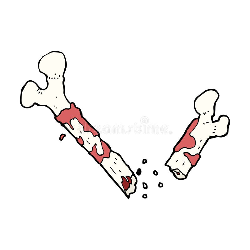 gross broken bone cartoon