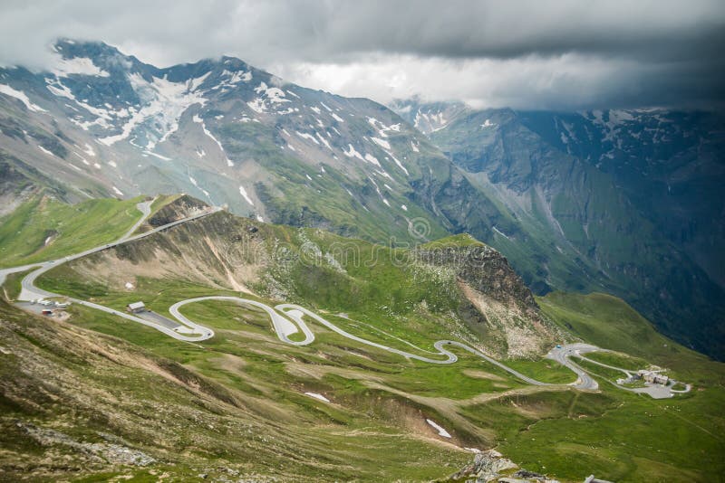 Grossglockner Mountain Road at Summer Time in Austria Stock Image