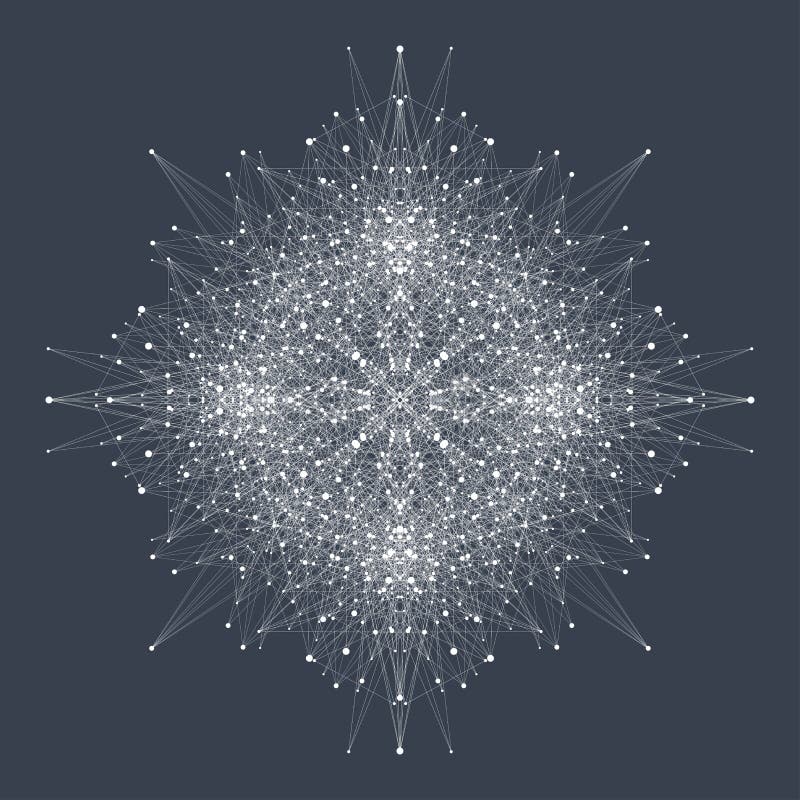 Grote gegevensvisualisatie Grafische abstracte mededeling als achtergrond De visualisatie van de perspectiefachtergrond analytisc vector illustratie Grote gegevensvisualisatie Grafische abstracte mededeling als achtergrond De visualisatie van de perspectiefachtergrond analytisc vector illustratie