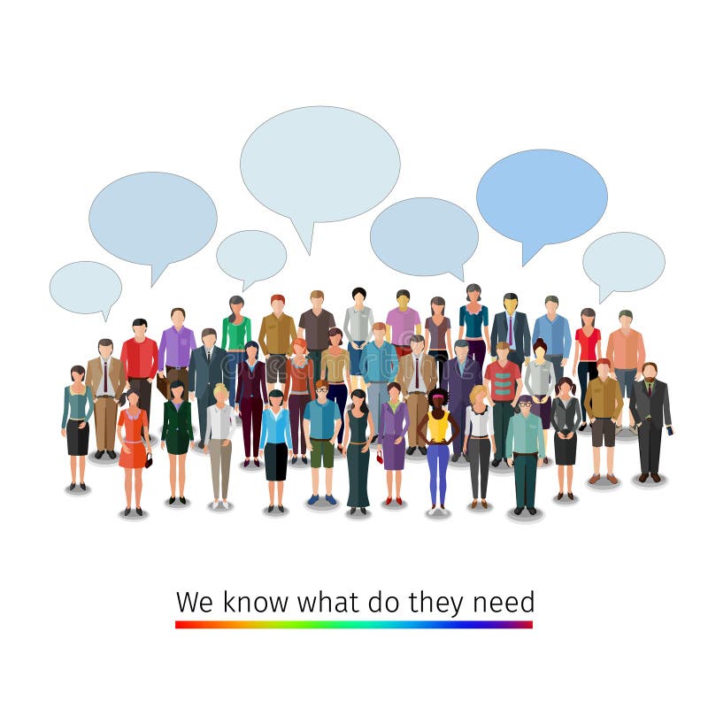 Grote groep mensen vector illustratie