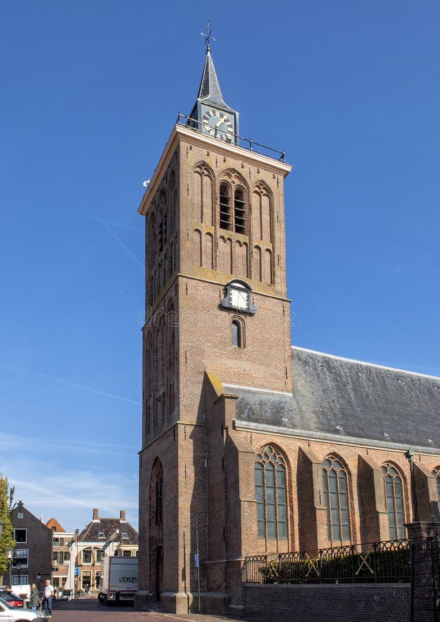 Grote Kerk, uma igreja protestante em Enxerto-De Rijp, Países Baixos fotografia de stock royalty free Grote Kerk, uma igreja protestante em Enxerto-De Rijp, Países Baixos fotografia de stock royalty free