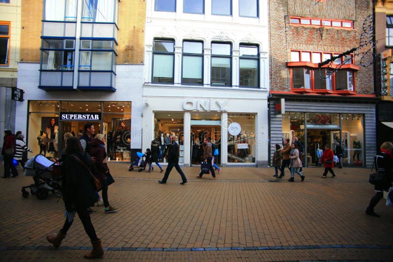 Shopping Plaza of the Groningen City on Christmas Holiday Editorial ...