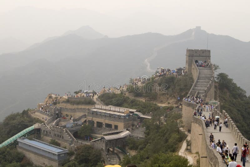 One of the most visited sections of the Great Wall of China. One of the most visited sections of the Great Wall of China