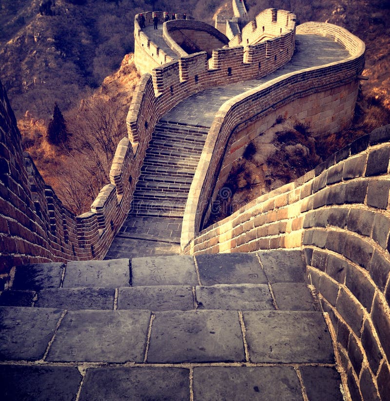 Grote Muur van Concept van de de Reis het Chinese Cultuur van China stock fotografie Grote Muur van Concept van de de Reis het Chinese Cultuur van China stock fotografie
