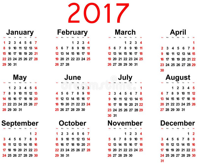 Serena stel je voor vrijheid Kalender 2017 Met De Maand Maart-dagen Van De Week En De Data Vector  Illustratie - Illustration of achtergrond, namen: 87210723