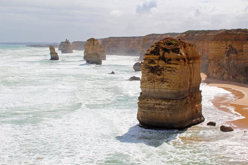 The 12 Apostles in the Great Ocean Road, Australia. The 12 Apostles in the Great Ocean Road, Australia