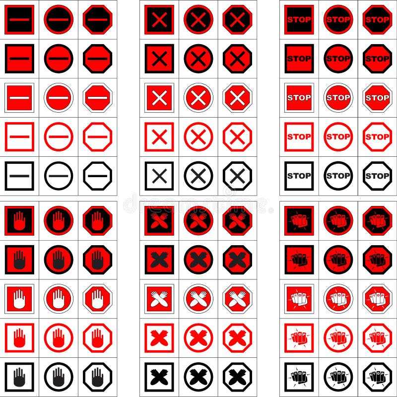 Grote reeks eindetekens en pictogrammen stock illustratie Grote reeks eindetekens en pictogrammen stock illustratie