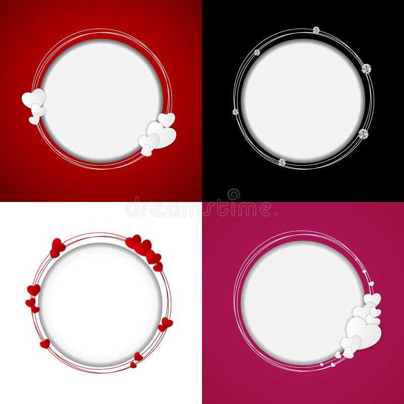 Grote Reeks van de Gelukkige Kaart van de Valentijnskaartendag met Hart. vector illustratie Grote Reeks van de Gelukkige Kaart van de Valentijnskaartendag met Hart. vector illustratie