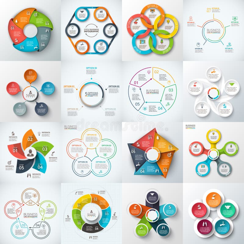 Grote reeks vectorelementen voor infographic vector illustratie Grote reeks vectorelementen voor infographic vector illustratie