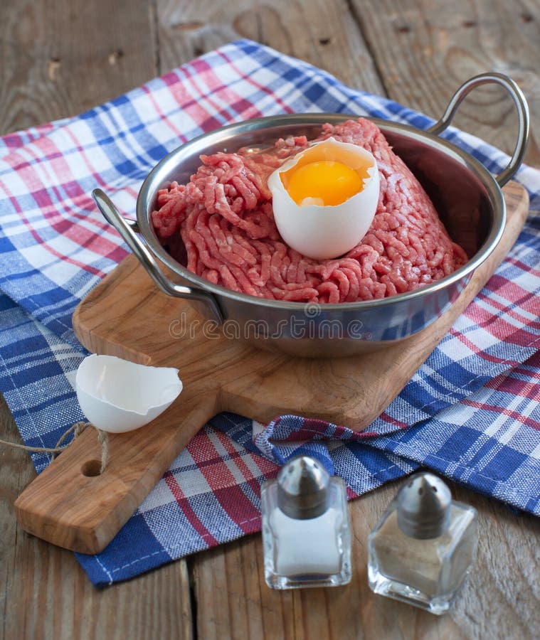 Ground Beef Ready for Meat Ball or Meat Loaf Stock Image Image of