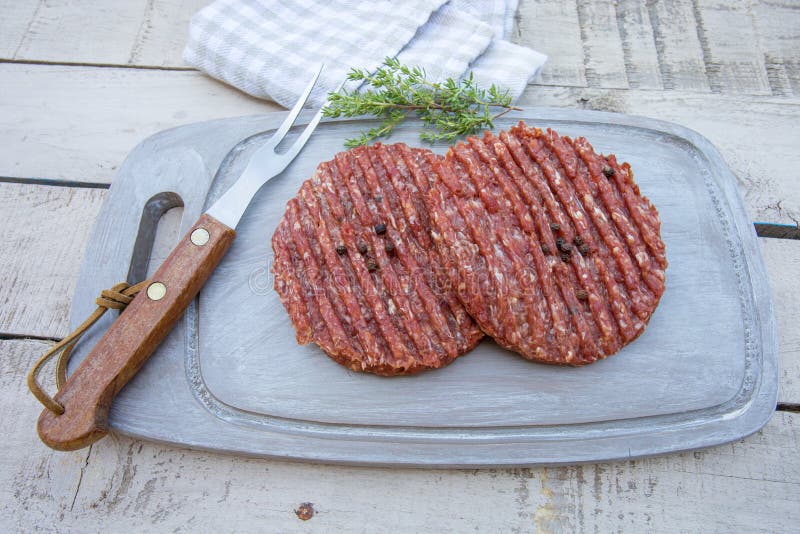 Ground beef steak stock image. Image of cutting, hamburger 162218063