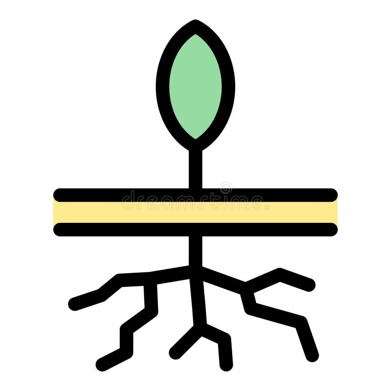 Ground bio plant icon vector flat stock illustration