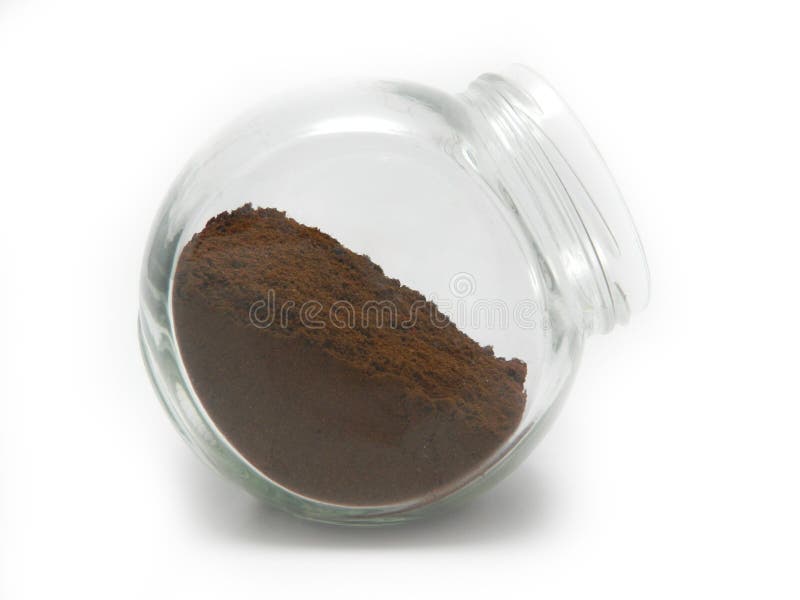 Ground coffee in a jar stock image. Image of ground, disk 28733231