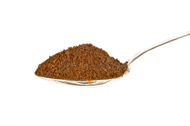Ground coffee in teaspoon stock photo. Image of coffee 29837364
