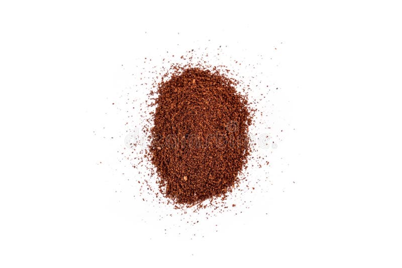 Ground Coffee on a White Background Stock Photo Image of bean, brown