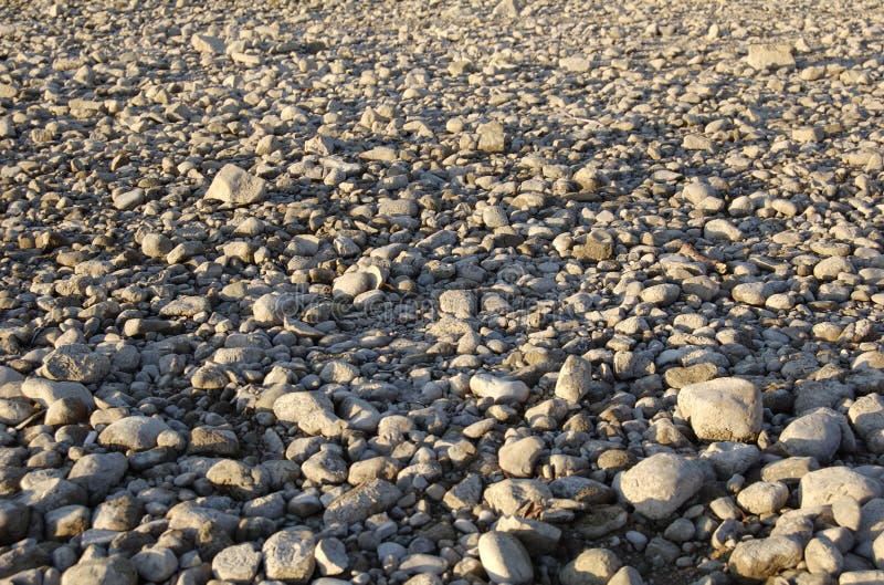 Ground with rocky pebbles
