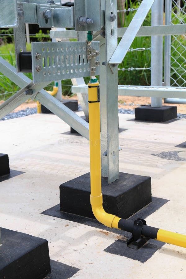 Ground Wire Connected To Electrical Equipment in Industrial Plants