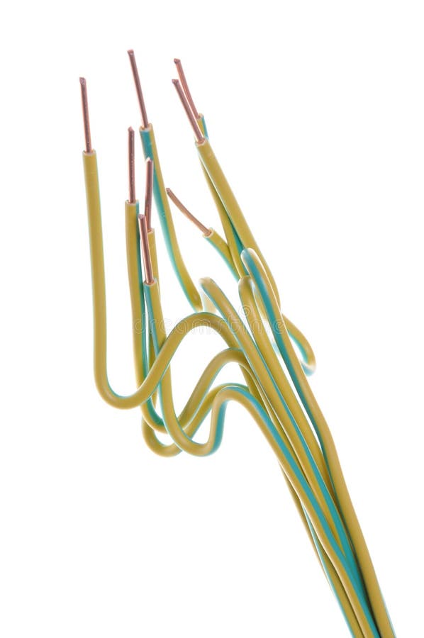 Ground yellow green wire stock image. Image of colorful 28582941