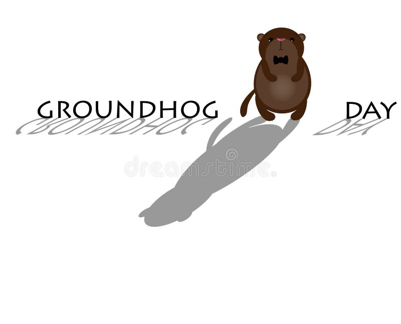 Groundhog lindo de la historieta ilustración del vector Groundhog lindo de la historieta ilustración del vector