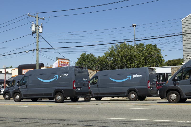 Group of Amazon Delivery Trucks Editorial Photo Image of trucks