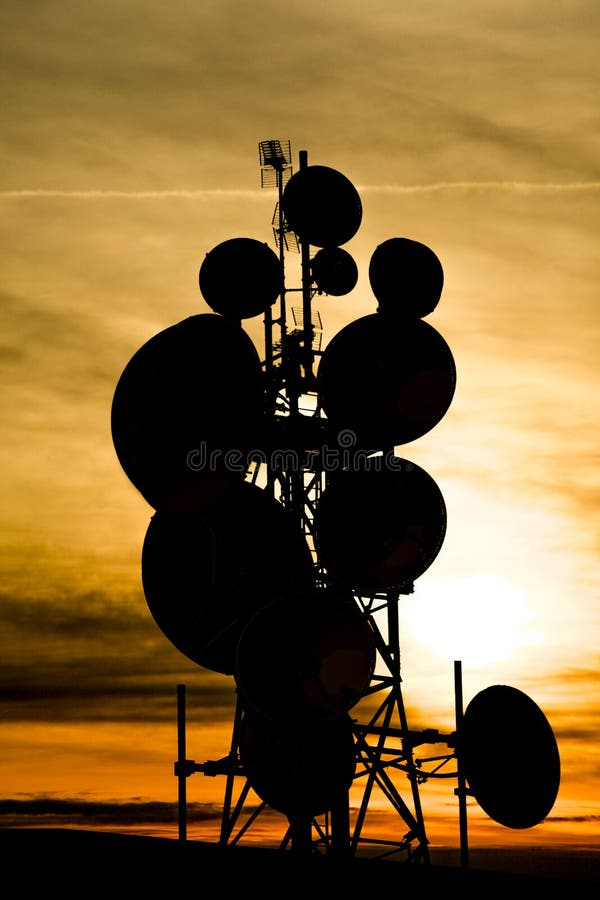 Group of Antennas, Satellite Dishes for Television