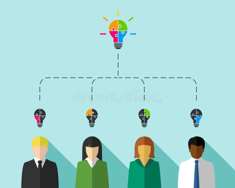 Business people as teamwork and diversity concept royalty free illustration Business people as teamwork and diversity concept royalty free illustration