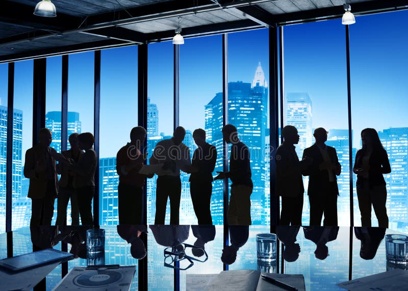 Team Of Business People Working Hard In The Office Stock Photo - Image