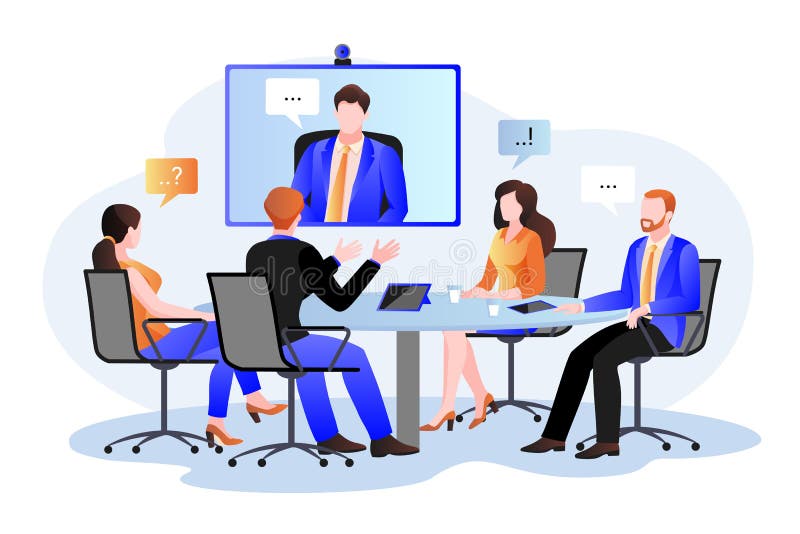 Casual online meeting with friends Royalty Free Vector Image