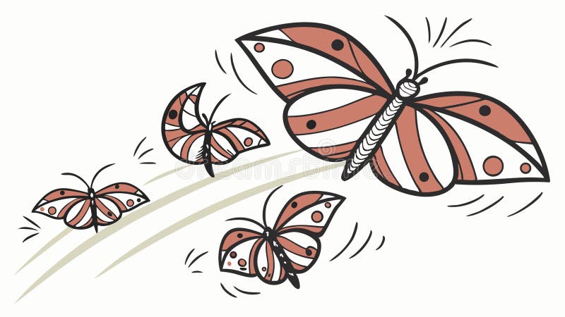 Group of butterflies, subtle abstract natural flight, vector design Generative AI vector illustration