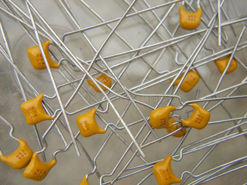 Group of capacitors stock photo. Image of circuit, semiconductor