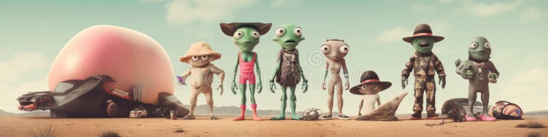 A Group Of Cartoon Characters Standing Next To Each Other Generative A Group Of Cartoon Characters Standing Next To Each Other Generative