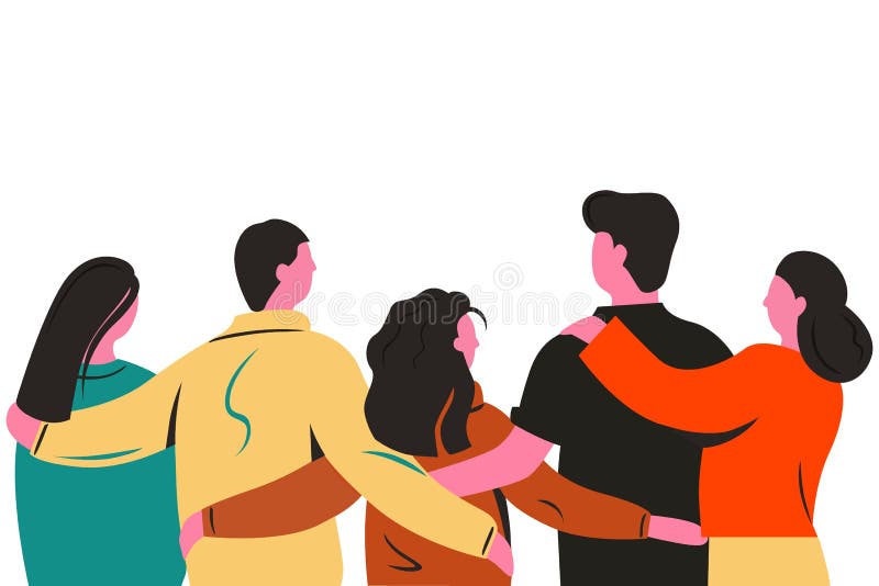 Back Group Hugging View Stock Illustrations – 73 Back Group Hugging View  Stock Illustrations, Vectors & Clipart - Dreamstime