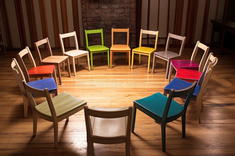 Group of Chairs Arranged in a Circle Stock Photo Image of circle, teamwork 291637420